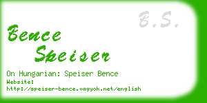 bence speiser business card